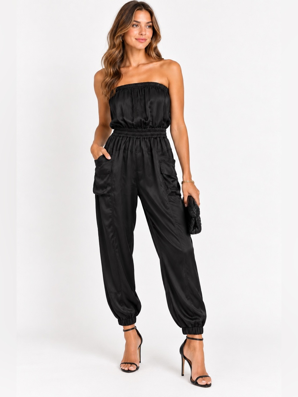 Sofia Made In Italy Silk Jumpsuit O/S